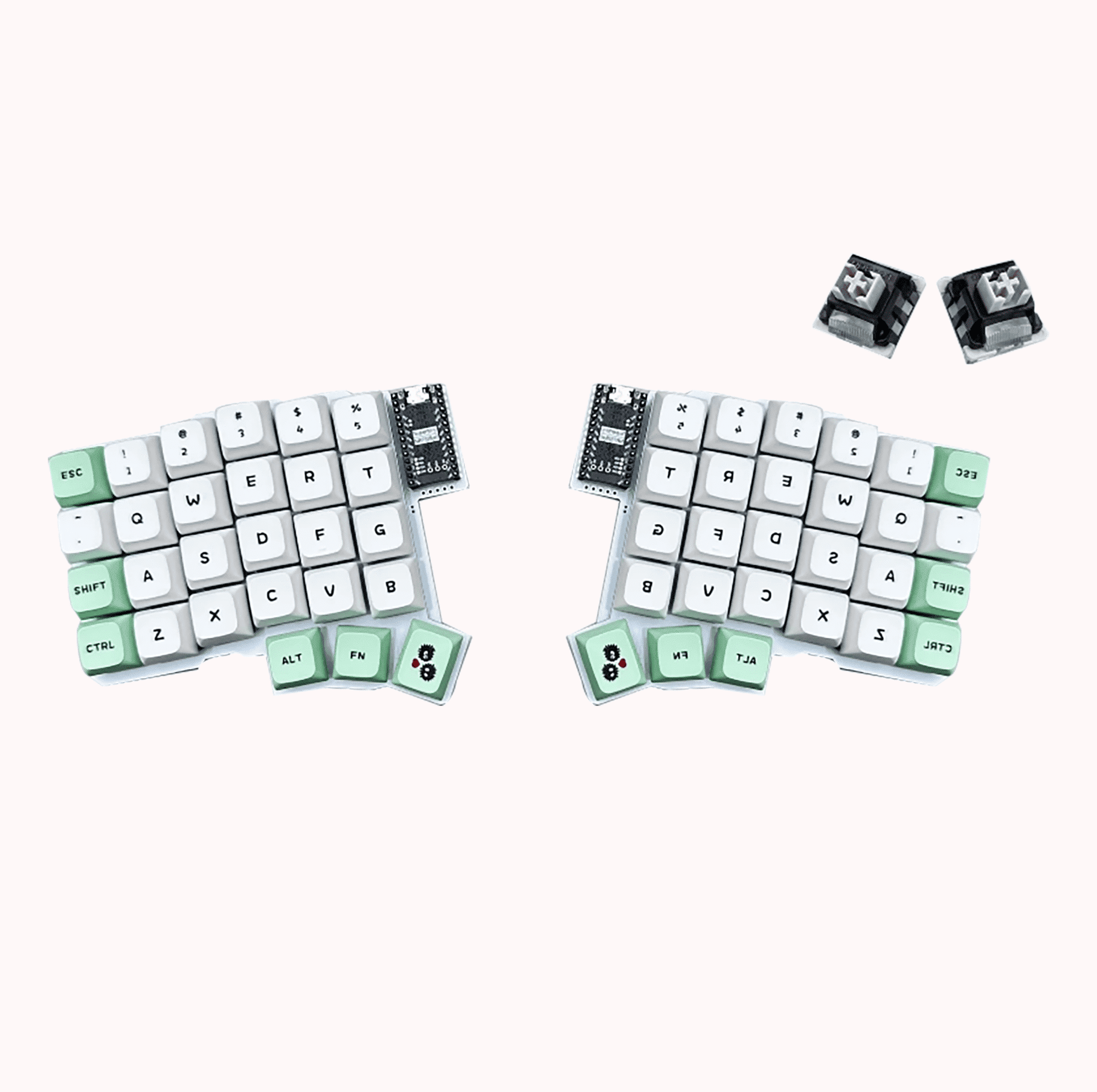Unbranded Lily58 Sandwich Keyboard Case with FR4 Plate & Acrylic Panel Set for MX Switches, Computer Keyboard, Black Translucent/Transparent/Frosted/Iridescent, New, 1 Count