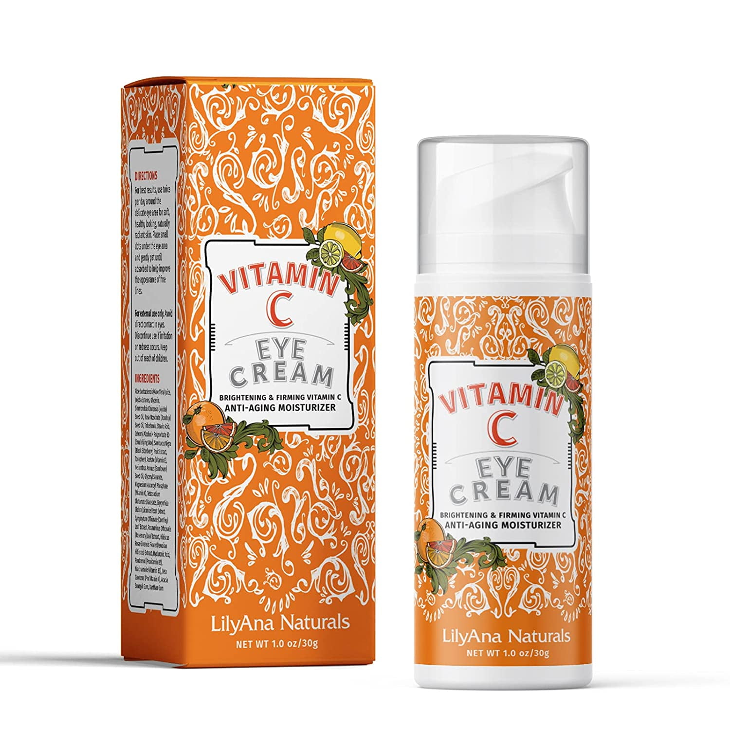 LilyAna Naturals Anti Aging Vitamin C Eye Cream Brightening Eye