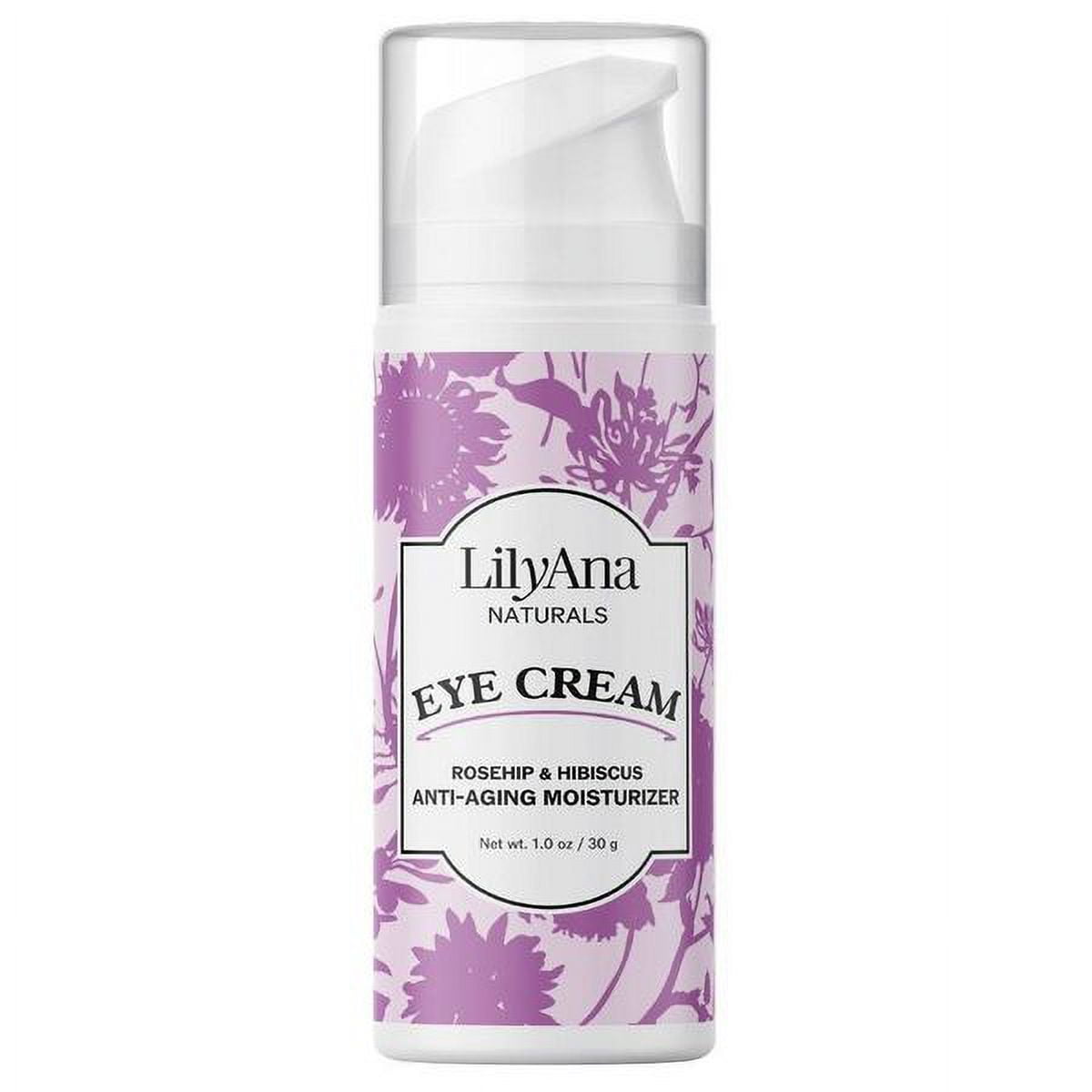 Lilyana Naturals Eye Cream, Rosehip & Hibiscus, 1 oz (30 g)