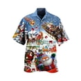 thumbnail image 1 of LilyLLL Men's Buttons Down Shirt Christmas Printed Casual T-shirt Tops, 1 of 2