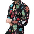 thumbnail image 1 of LilyLLL Men's Christmas Party Long Sleeve Buttons Down Shirt Tops, 1 of 4