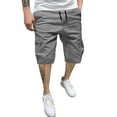 thumbnail image 1 of LilyLLL Mens Drawstring Elastic Waist Cambat Cargo Shorts Summer Casual Pants, 1 of 2