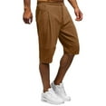 thumbnail image 1 of LilyLLL Mens Drawstring Elastic Waist Stright Leg Relaxed Fit Casual Pants Shorts, 1 of 5