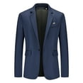 thumbnail image 1 of LilyLLL Mens Formal Business Blazer Jacket Wedding Party One Button Smart Suit Coat Tops, 1 of 2