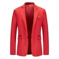 thumbnail image 1 of LilyLLL Mens Formal Business Blazer Jacket Wedding Party One Button Smart Suit Coat Tops, 1 of 2