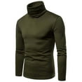 thumbnail image 1 of LilyLLL Mens Long Sleeve Roll Turtle Neck Pullover Tops Solid Color Thermal Sweater, 1 of 4