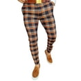 thumbnail image 1 of LilyLLL Mens Plaid Floral Slim Fit Pencil Pants Formal Business Skinny Work Trousers, 1 of 2