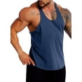 thumbnail image 1 of LilyLLL Mens Racerback Tank Tops Sleeveless Undershirt Workout Fitness Muscle T shirt, 1 of 4