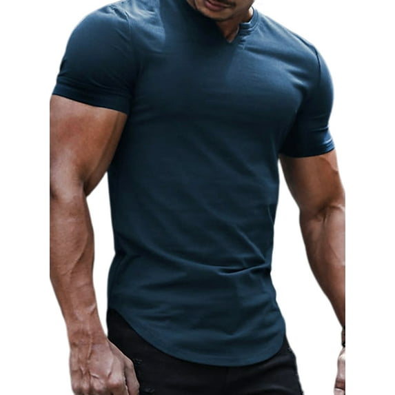 LilyLLL Mens Short Sleeve T Shirt Base Layer Undershirt Gym Sport Muscle Tops Tee