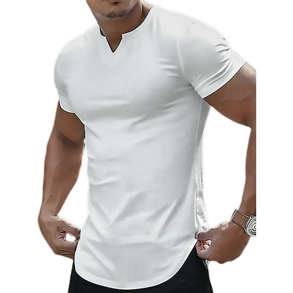 LilyLLL Mens Short Sleeve T Shirt Base Layer Undershirt Gym Sport Muscle Tops Tee