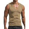 thumbnail image 1 of LilyLLL Mens Solid Color Vest Tank Tops Sleeveless V Neck Sport Muscle T Shirt, 1 of 2