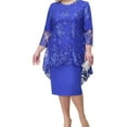 thumbnail image 1 of LilyLLL Plus Size L-8XL Womens Elegant Lace Sheer Evening Party Office Work Formal Dress, 1 of 2