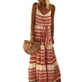 thumbnail image 1 of LilyLLL Plus Size S-4XL Womens Summer Holiday Boho Sundress Striped Strappy Maxi Dress, 1 of 2