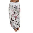 thumbnail image 1 of LilyLLL Plus Size S-5XL Womens Boho Floral Baggy Wide Leg Hippie Casual Harem Pants, 1 of 3