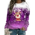 thumbnail image 1 of LilyLLL Plus Size S-5XL Womens Christmas Snowflake Print Crew Neck Pullover Sweatshirt T-shirt Tops, 1 of 2