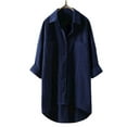 thumbnail image 1 of LilyLLL Plus Size Womens Casual Loose Buttons Shirt Cotton Linen Tunic Blouse Tops, 1 of 2