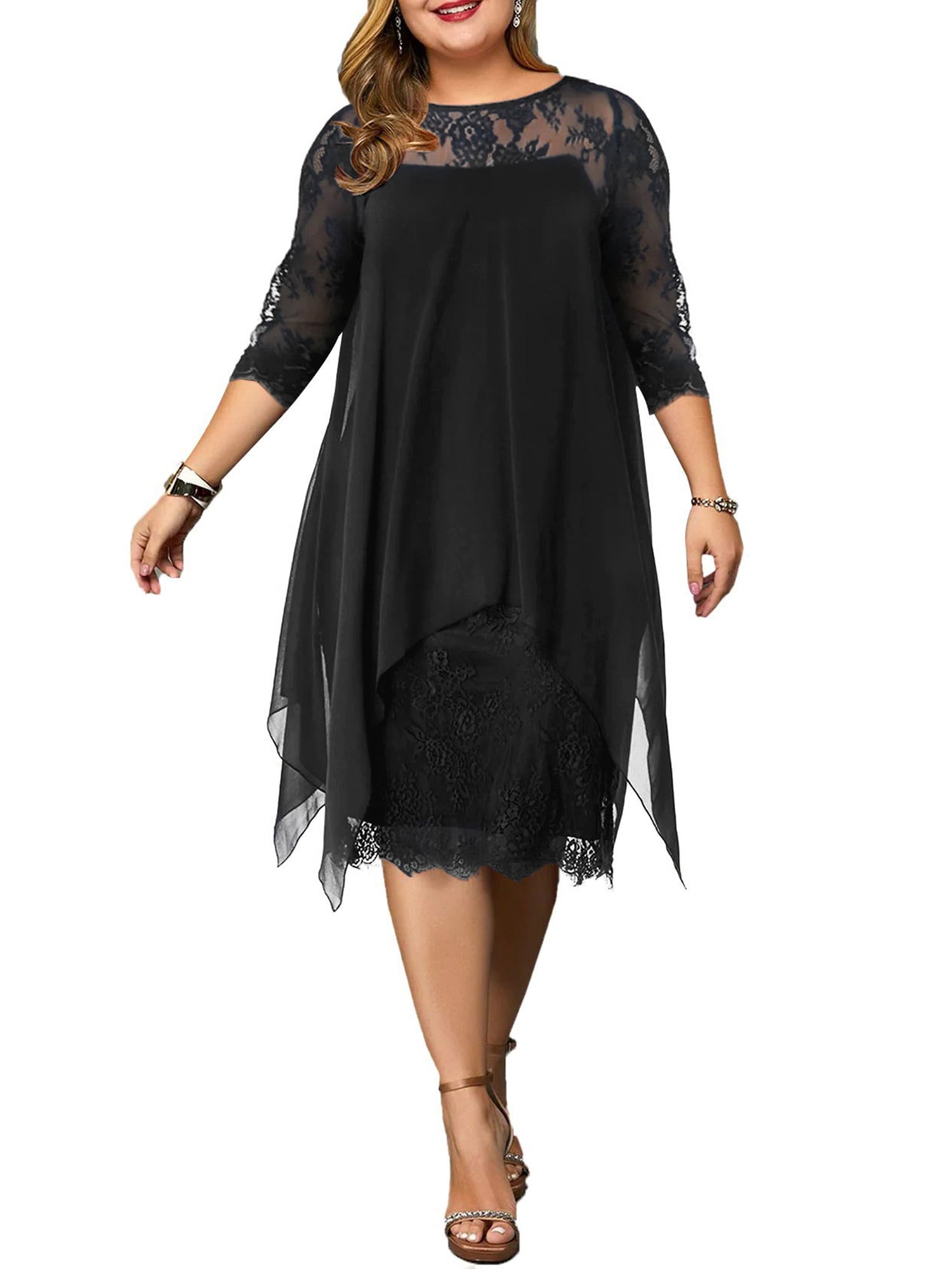 Haut 2 Pièces ALYX - Manches 3/4 En Mousseline (chiffon) - Noir Et Blanc - Taille 2X Plus - Neuf Avec étiquettes