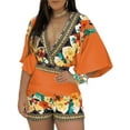 thumbnail image 1 of LilyLLL Plus Size Womens Summer Beach Boho Floral Jumpsuit Romper Casual Shorts, 1 of 2