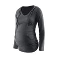 thumbnail image 1 of LilyLLL Pregnant Womens Long Sleeve Hoodies Pullover Maternity Clothes T Shirt Tops, 1 of 4