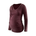 thumbnail image 1 of LilyLLL Pregnant Womens Long Sleeve Hoodies Pullover Maternity Clothes T Shirt Tops, 1 of 4