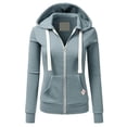 thumbnail image 1 of LilyLLL Women Casual Hoodies Long Sleeve Sweatshirt Zip Jacket Sport Coat Tops, 1 of 3