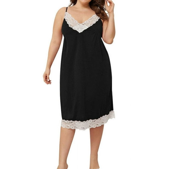 LilyLLL Women Sexy Lingerie Chemise Nightie Babydoll Lace Sleepwear Nightdress Plus Size
