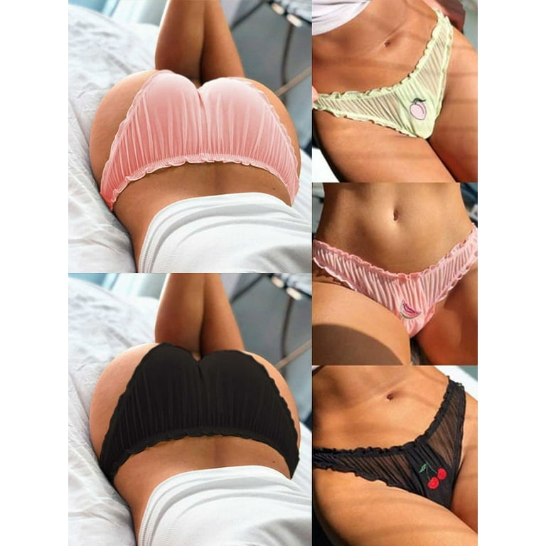 Women Panties Sexy Lace Mesh Briefs Underwear Knicker Lingerie See