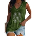 thumbnail image 1 of LilyLLL Women's Plus Size Sleeveless V Neck Tank Tops Glitter Sequins Blouse Tee, 1 of 2