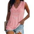thumbnail image 1 of LilyLLL Women's Plus Size Sleeveless V Neck Tank Tops Glitter Sequins Blouse Tee, 1 of 2