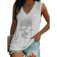 thumbnail image 1 of LilyLLL Women's Plus Size Sleeveless V Neck Tank Tops Glitter Sequins Blouse Tee, 1 of 2