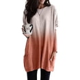 thumbnail image 1 of LilyLLL Women's Gradient Color Long Sleeve Pockets Tunic T Shirt Tops Plus Size S-5XL, 1 of 3