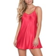 thumbnail image 1 of LilyLLL Women's Silky Satin Chemise Nightdress Sexy Nightie Sleepwear Gown S-3XL, 1 of 2