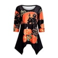 thumbnail image 1 of LilyLLL Womens 3/4 Sleeve Tunic T Shirt Halloween Irregular Flowy Blouse Tops, 1 of 5