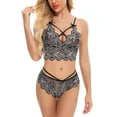 thumbnail image 1 of LilyLLL Womens Babydoll Bralette Lace Bra Bustier Lingerie Panties Underwear Set, 1 of 3