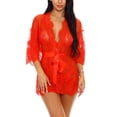 thumbnail image 1 of LilyLLL Womens Babydoll Lace Nightdress Lace Pajamas Sleepwear Negligee Robe, 1 of 5