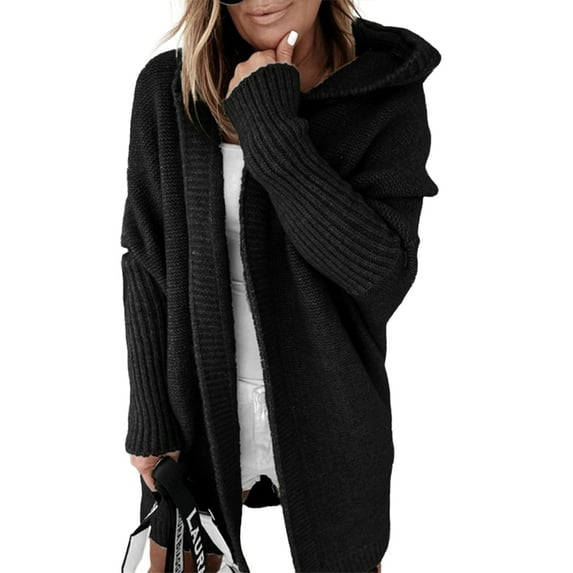 LilyLLL Womens Batwings Long Sleeve Hoodie Cardigan Jacket Sweater Coat Outwear