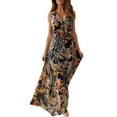 thumbnail image 1 of LilyLLL Womens Boho Floral Sundress Sleeveless V Neck Cocktail Party Maxi Dress, 1 of 5