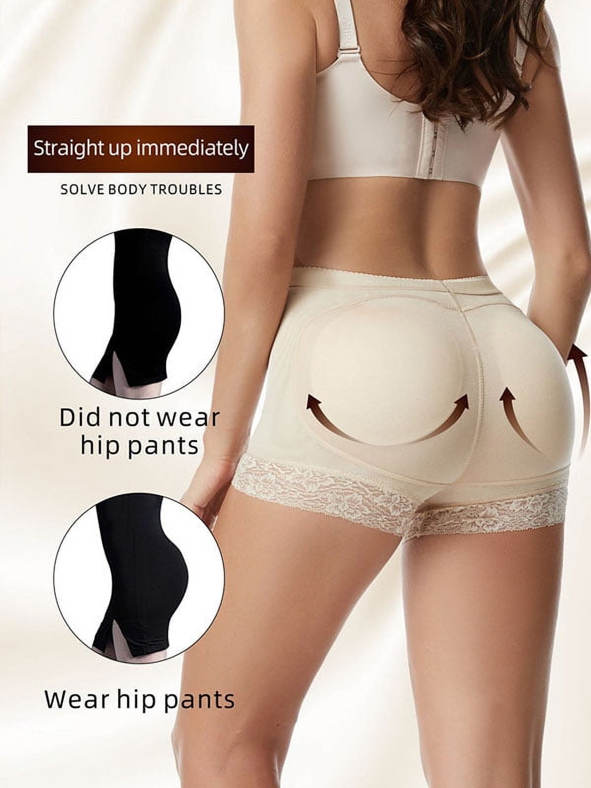 Mutandine Push Up Imbottite Per Glutei - Body Shaper In Pizzo Senza Cuciture Per Donna - Foto 9