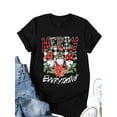 thumbnail image 1 of LilyLLL Womens Chrismtas Xmas Printed Short Sleeve Round Neck T-shirt Tops, 1 of 2