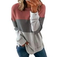 thumbnail image 1 of LilyLLL Womens Color Block Long Sleeve Crew Neck Sweatshirt Pullover Tops, 1 of 2