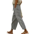 thumbnail image 1 of LilyLLL Womens Drawstring Elastic Waist Straight Leg Baggy Lounge Casual Pants, 1 of 2