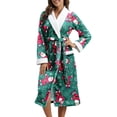 thumbnail image 1 of LilyLLL Womens Flannel Fleece Robes Winter Warm Housecoat Nightgown Bathrobe Sleepwear Pajamas, 1 of 2