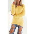 thumbnail image 1 of LilyLLL Womens Fluffy Fleece Sweater Jumper Tops Casual Plain Pullover Blouse Shirt, 1 of 2
