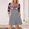 thumbnail image 1 of LilyLLL Womens Long Sleeve Crew Neck Pullover T Shirt Christmas Party Pocket Mini Dress, 1 of 3