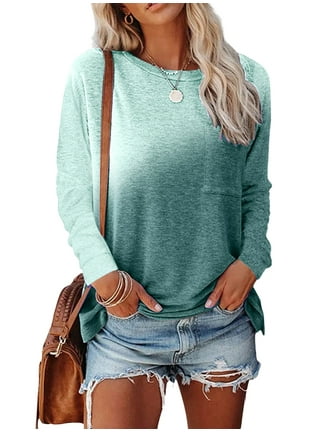 gvdentm Shirts For Women Big And Tall Women'S Long Sleeve T-Shirts Long  Sleeve Color Block Cute Tops Comfy Blouses 