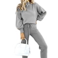 thumbnail image 1 of LilyLLL Womens Long Sleeve Tops + Jogger Pants 2pcs Loungwear Outfit Tracksuit, 1 of 2