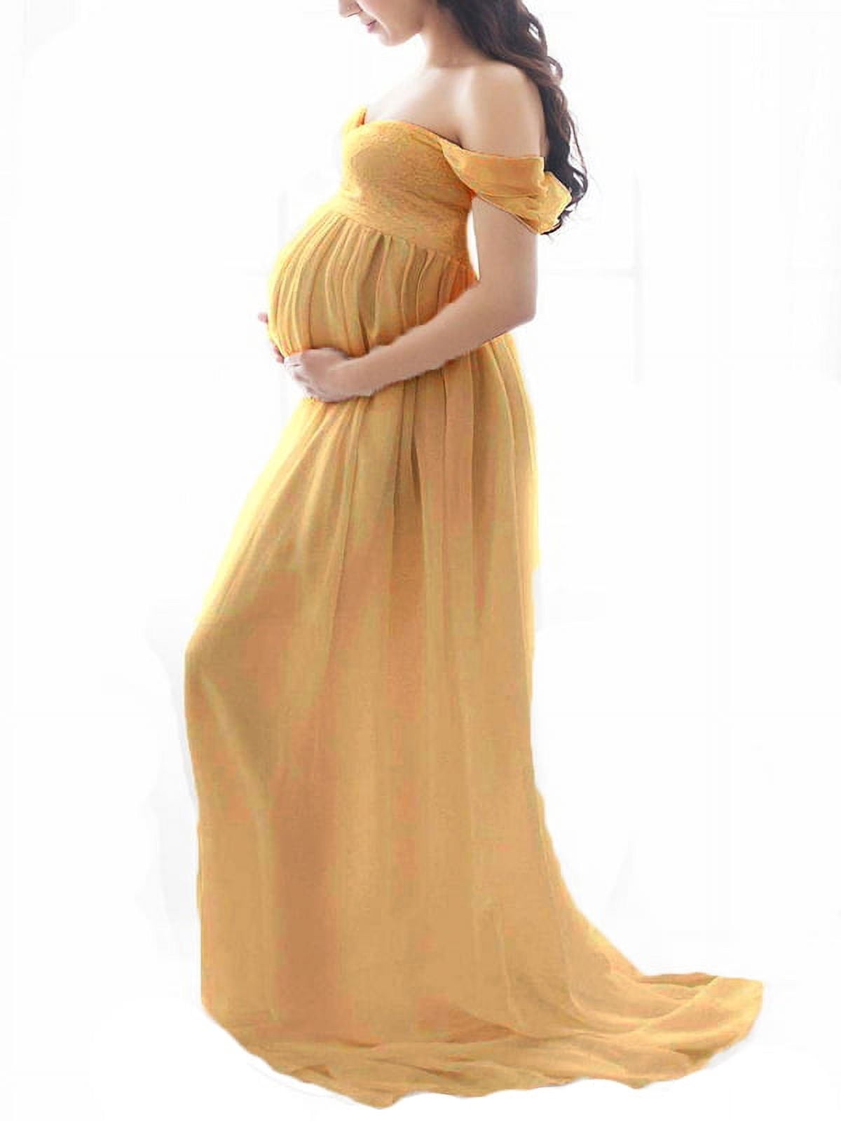 LilyLLL Womens Off Shoulder Maxi Dress Pregnancy Maternity Photo Shoot  Photography Gown - Walmart.com