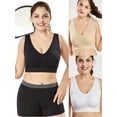 thumbnail image 1 of LilyLLL Womens Padded Sports Bra Yoga Gym Stretch Support Crop Top Plus Size, 1 of 2