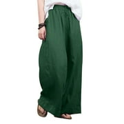 LILYLLL Womens Plus Size Wide Leg Palazzo Trousers Pull On Casual Pants