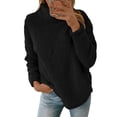 thumbnail image 1 of LilyLLL Womens Sherpa Fleece Long Sleeve Turtle Neck Pullover Sweater Jumper Tops, 1 of 4